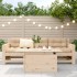 Mesa de jardín madera maciza de pino 100x50x75