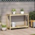 Mesa plantación con estante madera pino impregnada 108x35x75