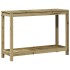 Mesa plantación con estante madera pino impregnada 108x35x75