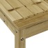 Mesa plantación con estante madera pino impregnada 108x35x75