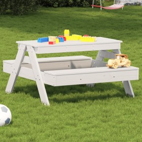 Mesa de pícnic para niños madera maciza pino blanco 88x97x52