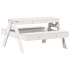 Mesa de pícnic para niños madera maciza pino blanco 88x97x52