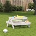 Mesa de pícnic para niños madera maciza pino blanco 88x97x52