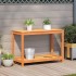 Mesa de plantación y estante madera maciza marrón 108x50x75