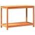 Mesa de plantación y estante madera maciza marrón 108x50x75