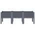 Jardinera con patas PP azul gris 120x40x42