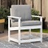 Silla de jardín madera maciza de pino blanco 62x56x77