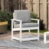 Silla de jardín madera maciza de pino blanco 62x56x77