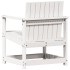 Silla de jardín madera maciza de pino blanco 62x56x77