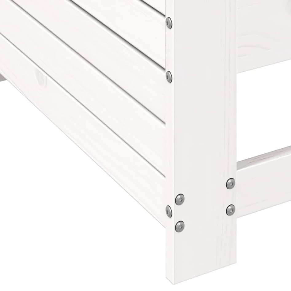 Sofá de jardín con reposabrazos madera pino blanco