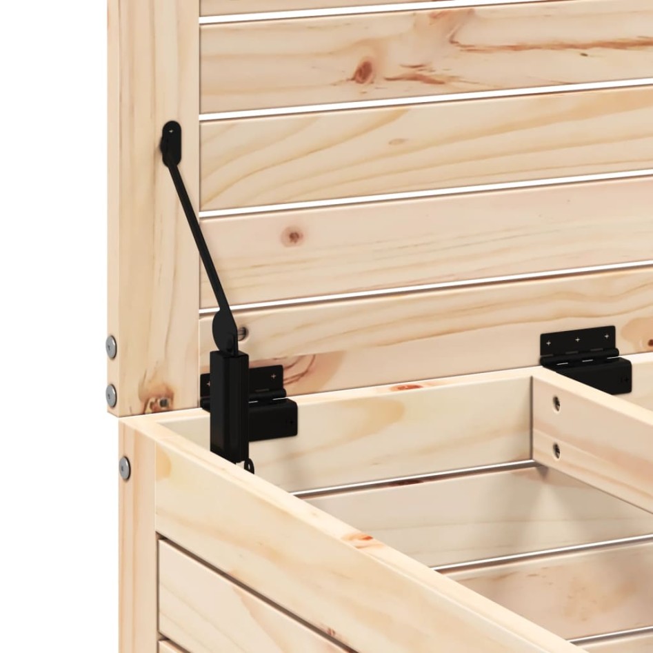 Taburete de jardín madera maciza de pino 62x63,5x53,5