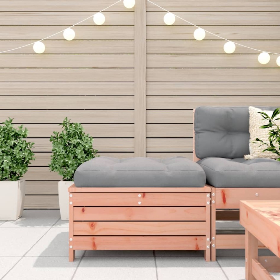 Taburete de jardín madera maciza Douglas 62x63,5x32