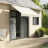 Toldo retráctil tela y acero crema 200x150