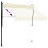 Toldo retráctil tela y acero crema 200x150