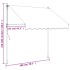 Toldo retráctil tela y acero crema 200x150