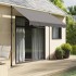 Toldo retráctil de tela y acero gris antracita 250x150