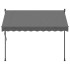 Toldo retráctil de tela y acero gris antracita 250x150