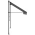 Toldo retráctil de tela y acero gris antracita 250x150