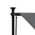 Toldo retráctil de tela y acero gris antracita 250x150