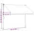 Toldo retráctil de tela y acero gris antracita 250x150