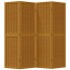 Biombo separador de 4 paneles madera maciza paulownia