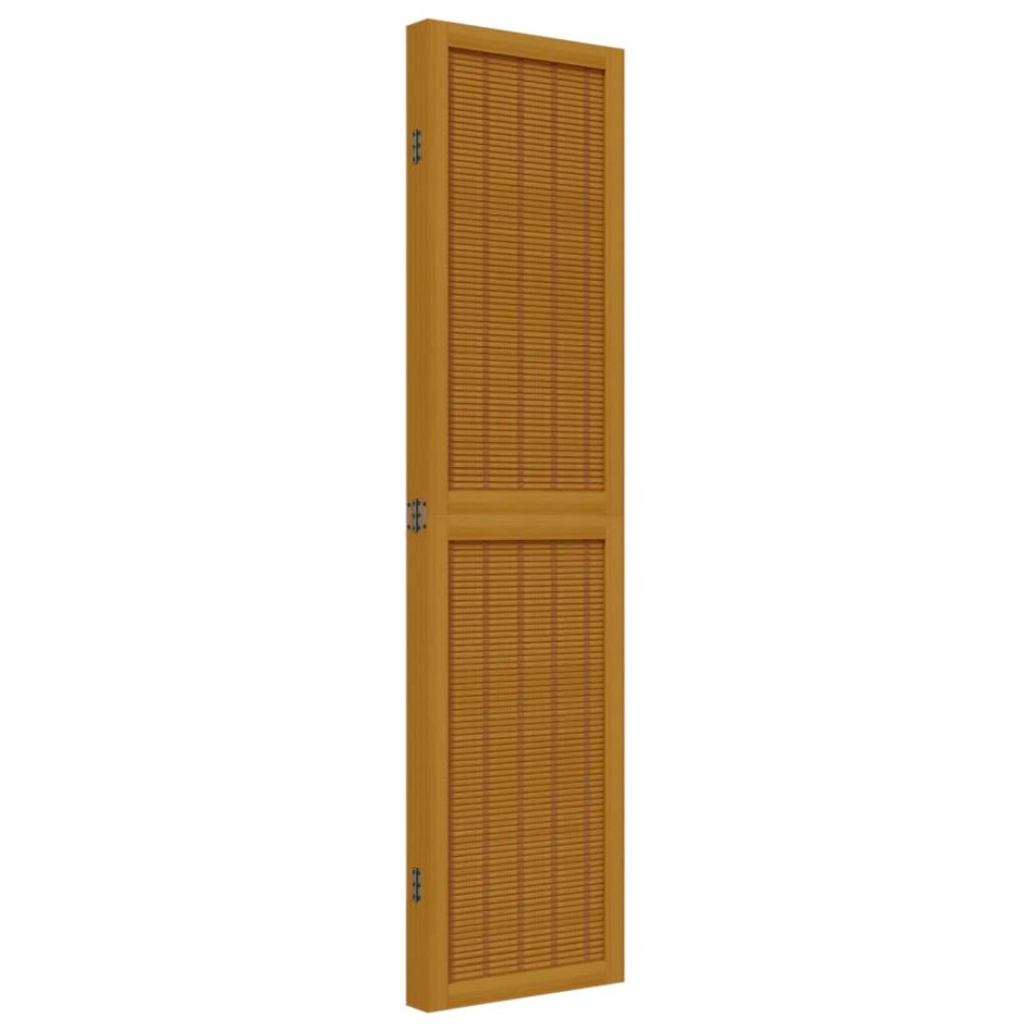 Biombo separador de 4 paneles madera maciza paulownia