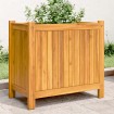 Jardinera con forro madera maciza de acacia 54x31x50 cm
