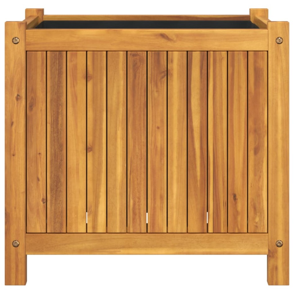Jardinera con forro madera maciza de acacia 54x31x50