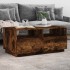 Mesa de centro con luces LED roble ahumado 90x49x40