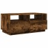Mesa de centro con luces LED roble ahumado 90x49x40