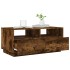 Mesa de centro con luces LED roble ahumado 90x49x40