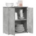 Aparador de madera de ingeniería gris hormigón 60x31x70