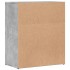 Aparador de madera de ingeniería gris hormigón 60x31x70