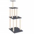 Rascador para gatos con postes de sisal gris oscuro 149