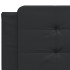 Cabecero de cama acolchado cuero sintético negro 200