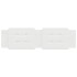 Cabecero de cama acolchado cuero sintético blanco 180