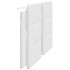 Cabecero de cama acolchado cuero sintético blanco 180
