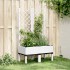 Jardinera con enrejado PP blanco 80x40x142