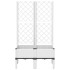 Jardinera con enrejado PP blanco 80x40x142