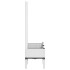 Jardinera con enrejado PP blanco 80x40x142