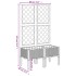 Jardinera con enrejado PP blanco 80x40x142
