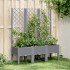 Jardinera con enrejado PP azul gris 120x40x142
