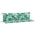 Cojines banco jardín 2 uds tela estampado de hojas 180x50x7