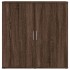 Aparador de madera de ingeniería marrón roble 79x38x80