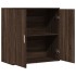 Aparador de madera de ingeniería marrón roble 79x38x80