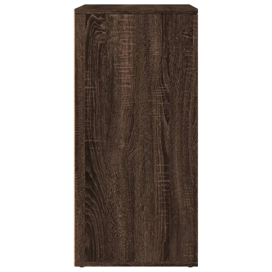 Aparador de madera de ingeniería marrón roble 79x38x80