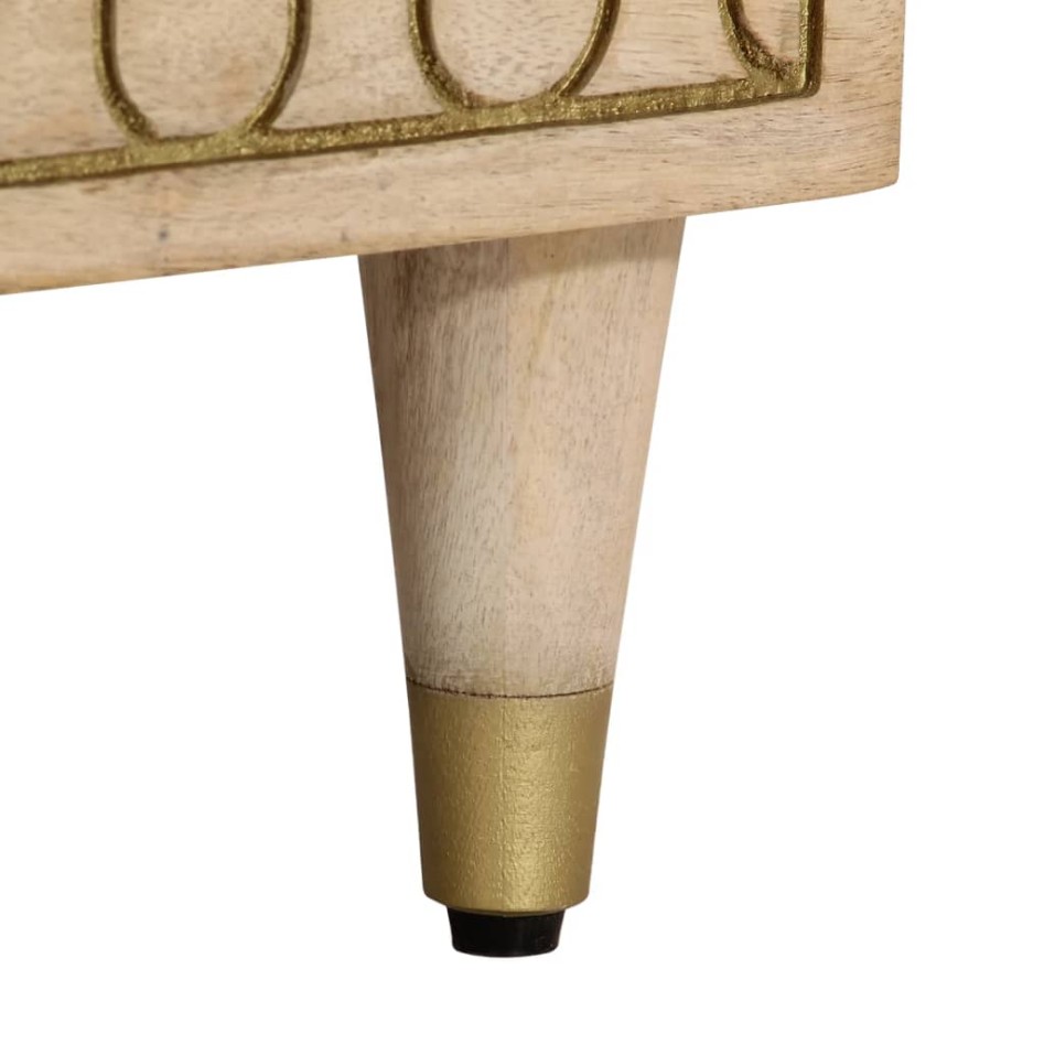 Mesa de centro de madera maciza mango 80x54x40