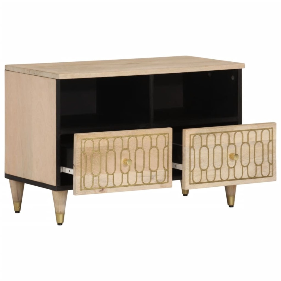 Mueble de TV madera maciza de mango 70x33x46