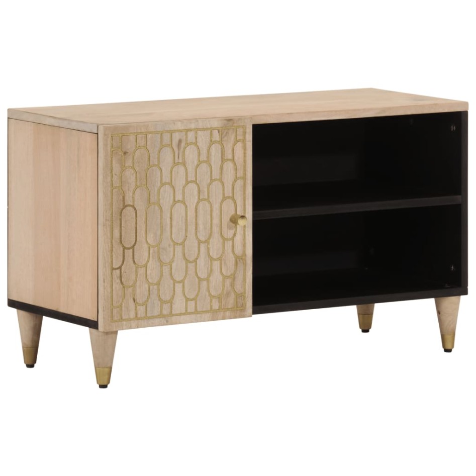 Mueble de TV madera maciza de mango 80x31x46