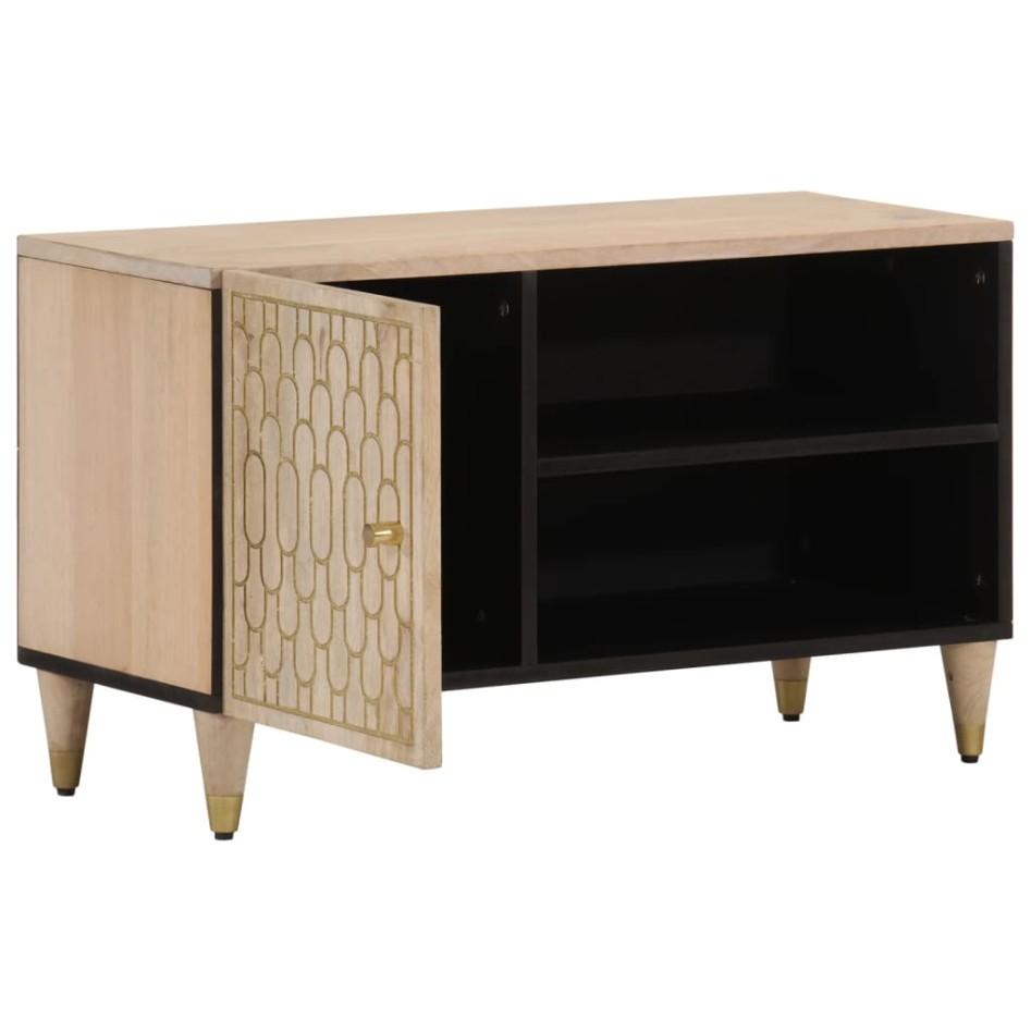 Mueble de TV madera maciza de mango 80x31x46
